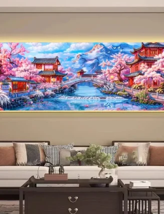 180x75cm Dreamy Wonderland Pre-Printed Cross Stitch Kit DIY Embroidery Set Handicraft New Arrival Floss Needle Crafts